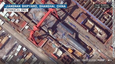 Uydu görüntüleri analizleri, Çin'in yeni yüksek teknolojili uçak gemisinin 2022'nin başlarında fırlatılabileceğini gösteriyor