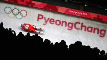 Suchocz slides during the Men's Individual Luge at the PyeongChang 2018 Winter Olympics.