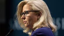 Rep. Liz Cheney, R-Wyo., speaks during the Nackey S. Loeb School of Communications&#39; 18th First Amendment Awards at the NH Institute of Politics at Saint Anselm College, Tuesday, Nov. 9, 2021, in Manchester, N.H. (AP Photo/Mary Schwalm)