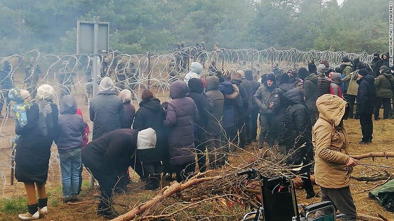 The stand-off at the Poland-Belarus border continues, as concerns of potential violence intensify.