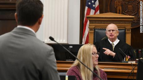 Assistant District Attorney Thomas Binger is admonished by Circuit Court Judge Bruce Schroeder during Kyle Rittenhouse&#39;s trial on Wednesday, November 10, 2021. 