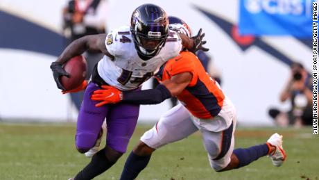 Sammy Watkins&#39; (seen here against the Denver Broncos) Baltimore Ravens are looking for their second straight win when they go up against the Dolphins on Thursday Night Football.