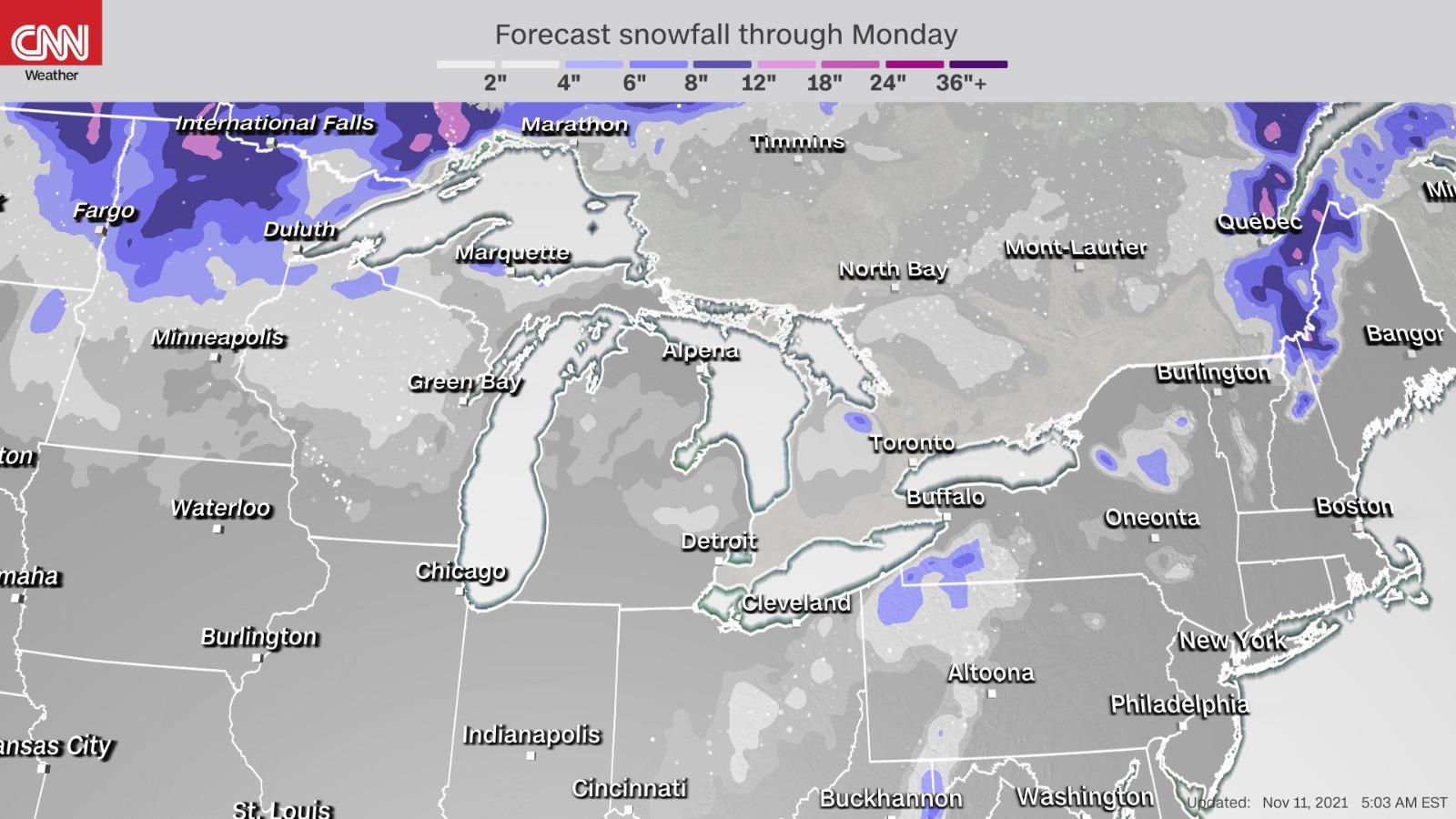 Midwest Snow Cover Map Winter Storm: Blizzard Warnings Issued As Midwest Snow Storm Begins To  Strengthen - Cnn