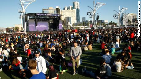 Concert attendees roam the grounds during the first Day N Vegas music festival on November 2, 2019. 