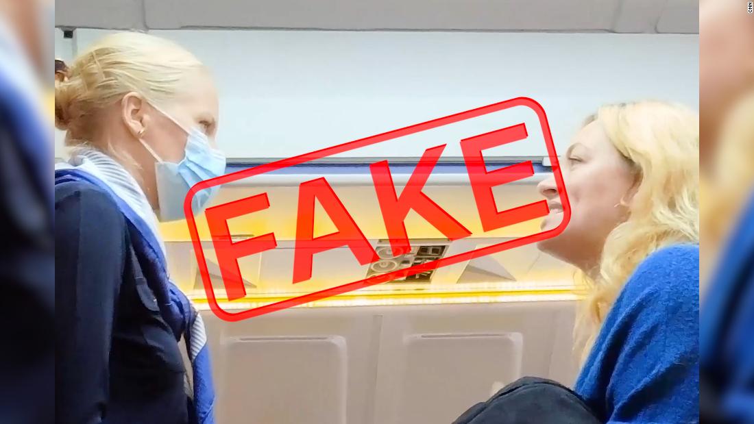 Fact check: Viral video purporting to show vaccinated woman’s plane tantrum is fake
