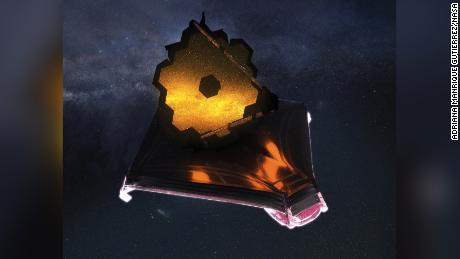 Um enorme espelho do telescópio Webb atingido por um micrometeoróide