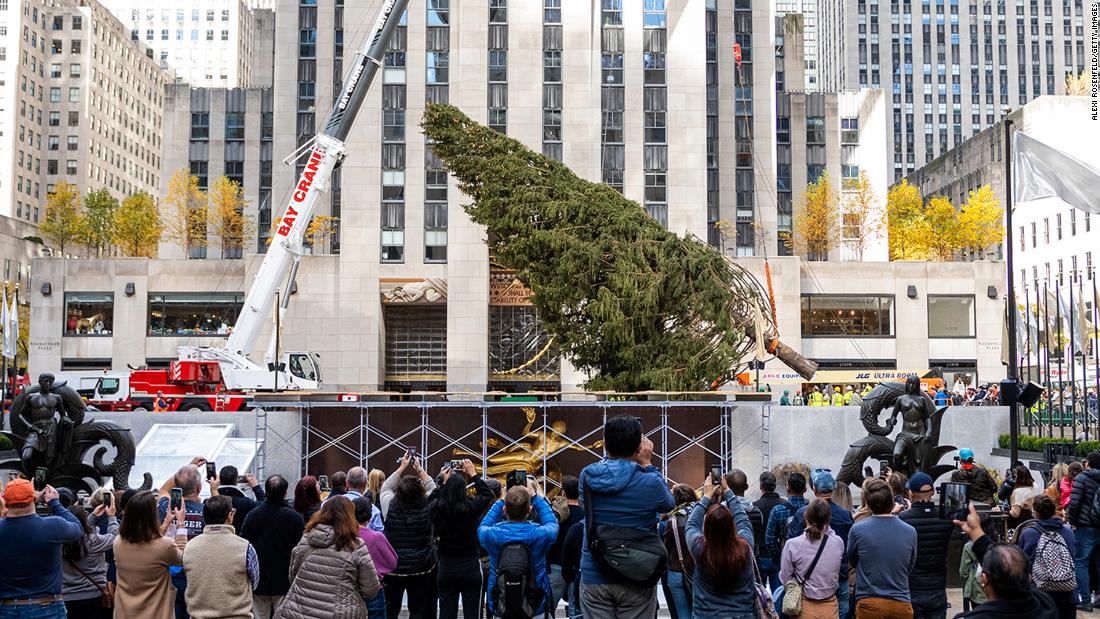 Rockefeller Center Christmas tree arrives in New York City after road trip from Maryland