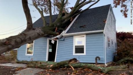 A portion of Levittown on Long Island is seeing damage from the storm.