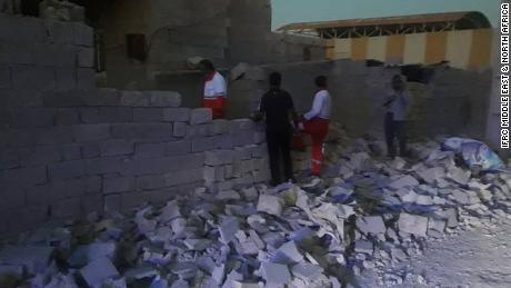 Emergency teams assessing the effects of a 6.3M earthquake that hit Iran and the aftershocks it caused.