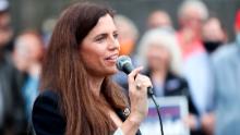 CHARLESTON, SC - OCTOBER 31: Republican congressional candidate Nancy Mace speaks to the crowd at an event with Sen. Lindsey Graham at the Charleston County Victory Office during Grahams campaign bus tour on October 31, 2020 in Charleston, South Carolina. Graham is in a closely watched race against democratic challenger Jaime Harrison. (Photo by Michael Ciaglo/Getty Images)