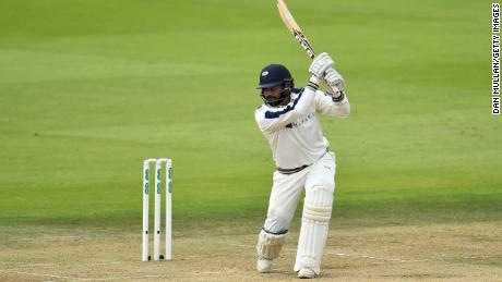 Azeem Rafiq of Yorkshire bats during day three of the County Championship Division One match between Middlesex and Yorkshire at Lords on September 22, 2016 in London, England.