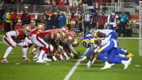 The 49ers set to snap against the Rams. 
