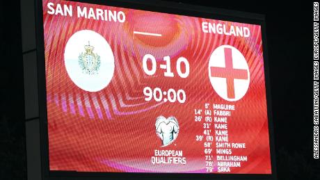 San Marino has won once in its last 186 matches.  