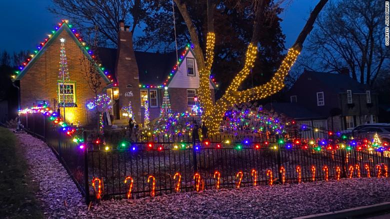 Volunteers keep Christmas light tradition going for man who survived Covid-19, two strokes and a heart attack