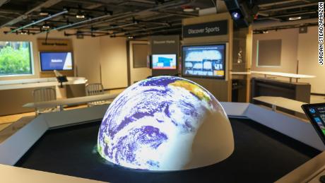 Amazon Web Services&#39; new Skills Center in Seattle aims to introduce visitors to the practical applications of cloud computing, such as to analyze image data from satellites.