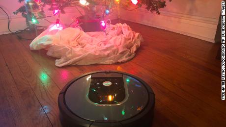 It&#39;s fascinating to watch how Roomba maps a room, figures out a pattern and then deals with every obstacle -- skirting cat food dishes, weaving around chair legs, freeing himself from under the dining room cabinet on Jan. 3, 2019. 
