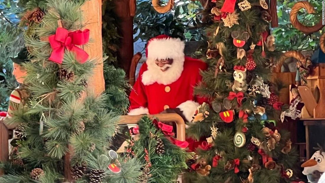 Black Santas are appearing in US Disney parks this season for the first time