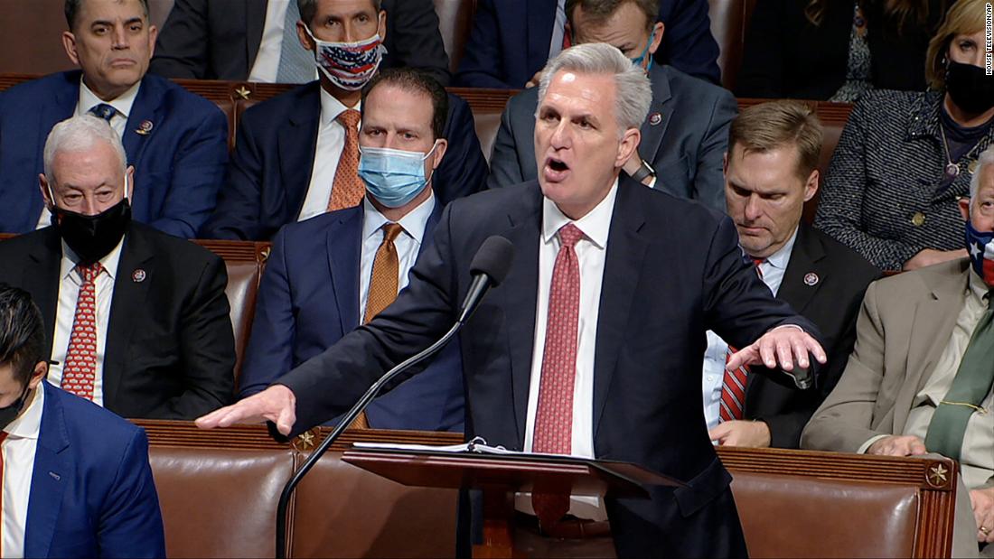 Kevin McCarthy gives longest House floor speech in history delaying Build Back Better vote – CNN
