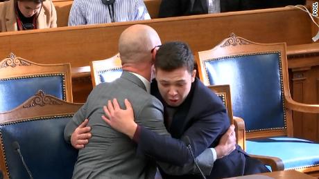 Rittenhouse breaks down after being found not guilty on all charges