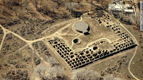 Aerial view of Chaco . Culture National Historical Park 