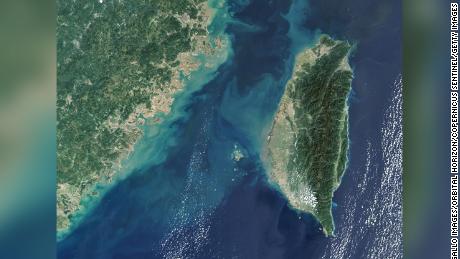 The Strait of Taiwan, located between the coast of southeast mainland China and Taiwan on October 29, 2018.