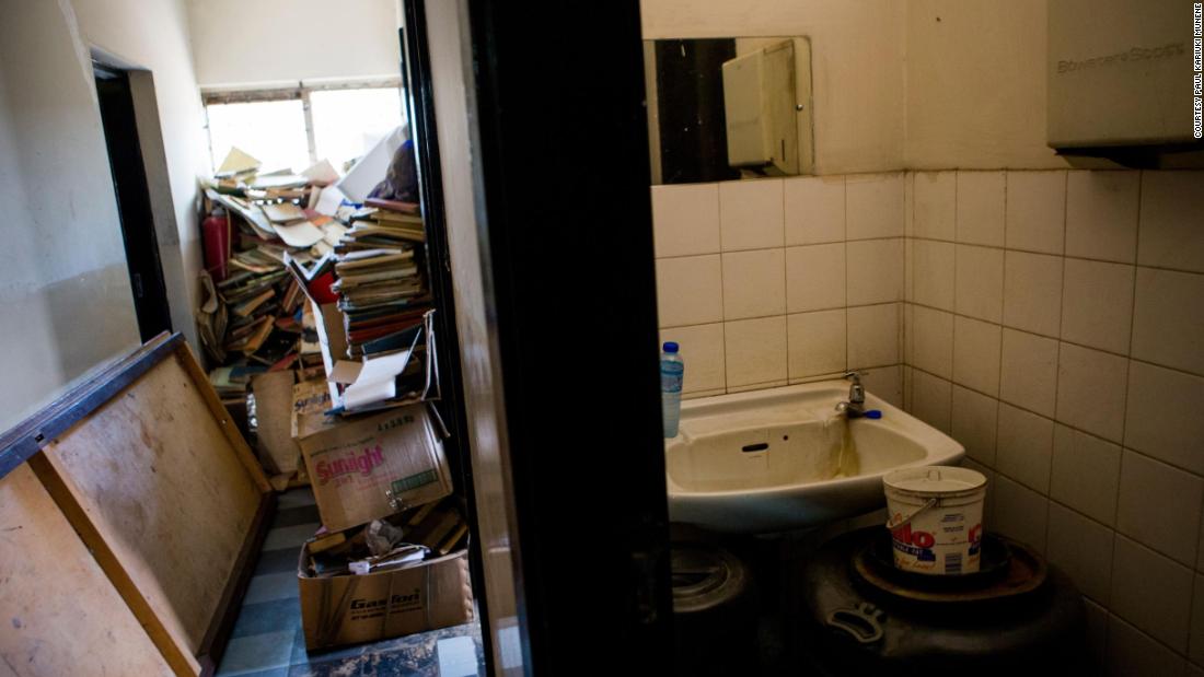 Before Book Bunk restored the building, there was little running water and the bathrooms did not function at the Eastlands Library in Nairobi&#39;s Makadara neighborhood.