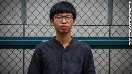 Pro-democracy activist Tony Chung was arrested in Hong Kong in October 2020. 