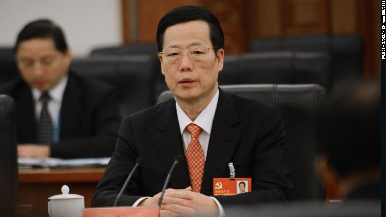 อดีตรองนายกรัฐมนตรีจีน Zhang Gaoli (เห็นที่นี่ในปี 2012) ถูกกล่าวหาต่อสาธารณชนโดย Peng ในการบังคับให้เธอมีเพศสัมพันธ์ที่บ้านเมื่อสามปีก่อน