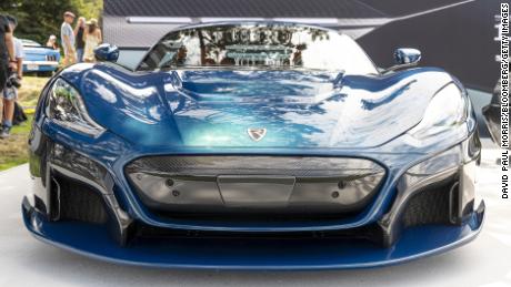 CNN Business met with Rimac in August 2021 at The Quail, A Motorsports Gathering in Carmel, Calif.  The Rimac Navara luxury electric supercar was showcased there.