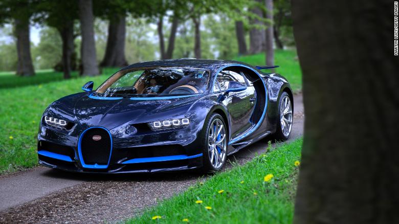A Bugatti Chiron supercar is pictued Hertfordshire, UK, in May of this year.
