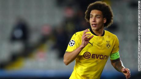 BRUGGE, BELGIUM - NOVEMBER 04: Axel Witsel of Borussia Dortmund looks on during the UEFA Champions League Group F stage match between Club Brugge KV and Borussia Dortmund at Jan Breydel Stadium on November 04, 2020 in Brugge, Belgium. (Photo by Dean Mouhtaropoulos/Getty Images)