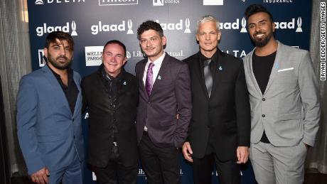 Btoo Allami, Michael Failla, Chris McKim, Gary Hamer ve Nayyef Hrebid New York'ta GLAAD Medya Ödülleri'ne katılıyor.  