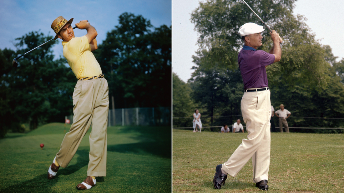 The rivalry between Sam Snead (left) and Ben Hogan (right) was one of pure excellence. After Hogan turned professional in 1938 -- two years after Snead -- the pair won a combined 146 times on the PGA Tour. There were 81 wins for Snead and 64 for Hogan -- which includes 16 majors between them. While Snead shares the record with Woods for the most wins on the PGA Tour, Hogan is only one of five players to have completed a career major grand slam.