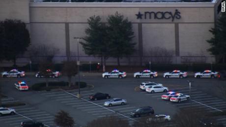 Police arrive at The Streets shopping mall at Southpoint in Durham, NC.