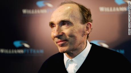 Frank Williams poses at the launch of the new Williams FW28 Formula 1 car for the 2006 season. 
