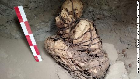 Peruvian mummy that&#39;s at least 800 years old found by archeologists in Lima