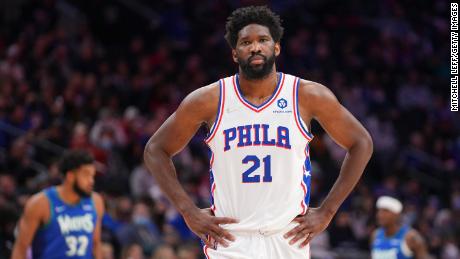 Joel Embiid played Saturday night against the Minnesota Timberwolves after missing nine games because of Covid-19.