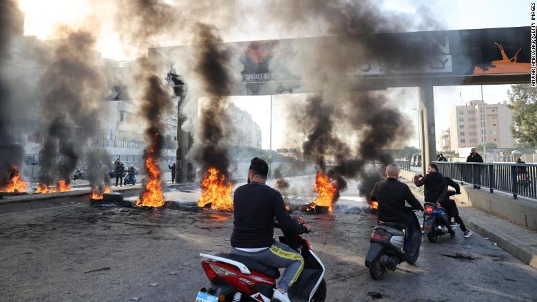 Lebanese protesters block roads over economic meltdown