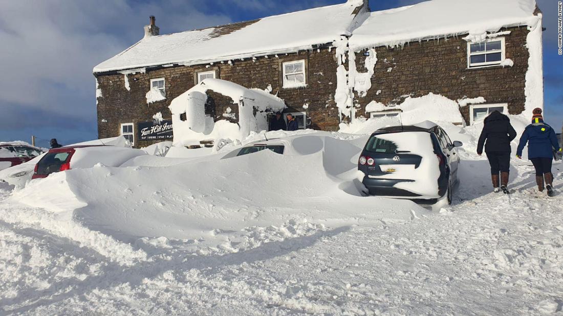 Pub-goers snowed in for three days at UK’s highest inn – CNN