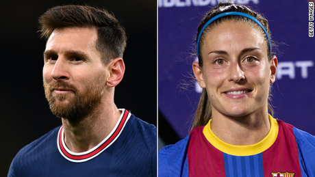 A split of Lionel Messi and Alexia Putellas.