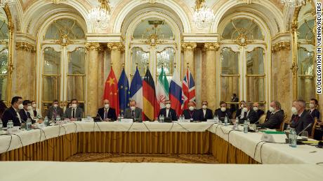 EU and Iranian negotiators struck an optimistic tone on the first day of resumed nuclear talks Monday.