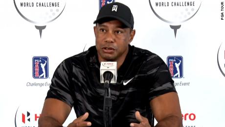 Tiger Woods said on Tuesday that he isn't sure when he's going to be able to play professionally again.