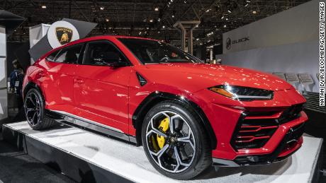 Authorities said Lee Price III used the proceeds of a PPP loan to purchase a Lamborghini SpA Urus sports utility vehicle, similar to this one, displayed during the 2019 New York International Auto Show in New York, U.S., on Thursday, April 18, 2019.