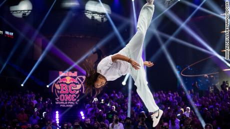 B-girl Logistx of USA competes during Red Bull BC One World Final in Gdansk, Poland on November 6, 2021 // SI202111060656 // Usage for editorial use only // 
