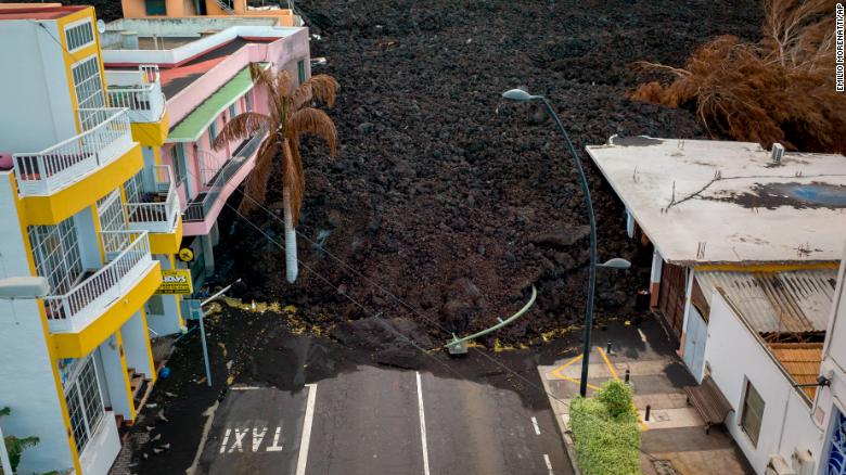 Fast flowing lava from Spain’s La Palma volcano continues to wreak havoc more than 2 months on