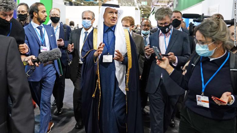 Saudi Arabia&#39;s energy minister, Prince Abdulaziz bin Salman, attends the COP26 climate summit in Glasgow in November. 