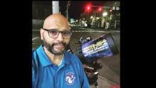 Joseph Martinez himself "Jupiter Joe"  Online he advertises astronomy businesses on the sidewalk.