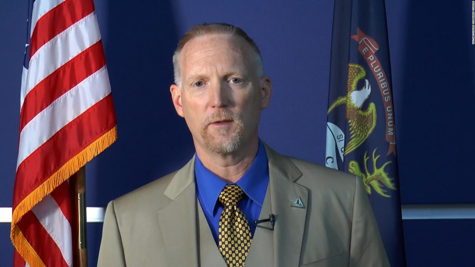 Superintendent Tim Throne addresses his community via YouTube.