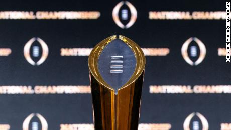 Alabama, Michigan, Georgia and Cincinnati will compete for the College Football Playoff National Championship Trophy.
