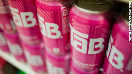 Cans of Coca-Cola&#39;s Tab soda are seen on a supermarket shelf in New York in 2012.